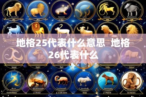 地格25代表什么意思  地格26代表什么