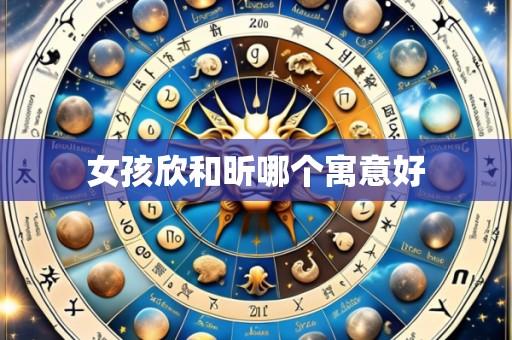 女孩欣和昕哪个寓意好