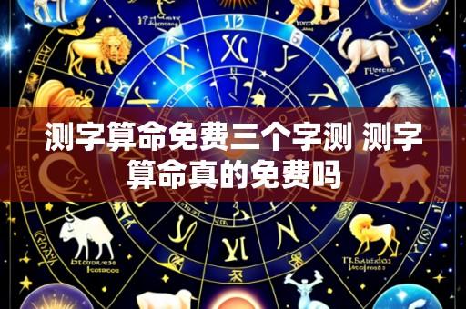 测字算命免费三个字测 测字算命真的免费吗