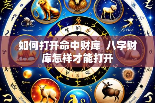 如何打开命中财库  八字财库怎样才能打开
