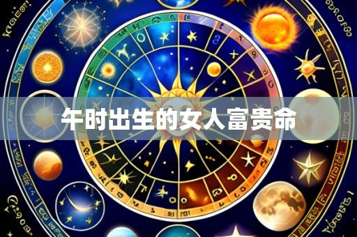 午时出生的女人富贵命