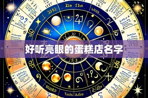 好听亮眼的蛋糕店名字
