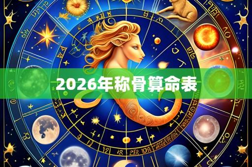 2026年称骨算命表