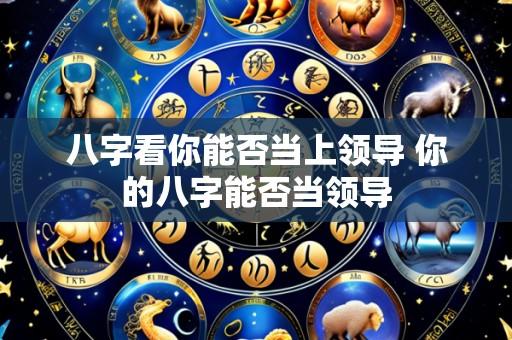 八字看你能否当上领导 你的八字能否当领导