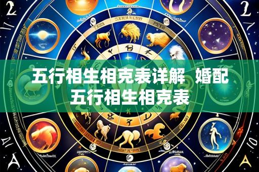 五行相生相克表详解  婚配五行相生相克表
