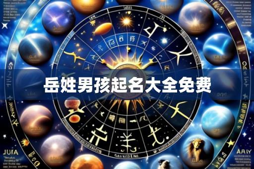 岳姓男孩起名大全免费