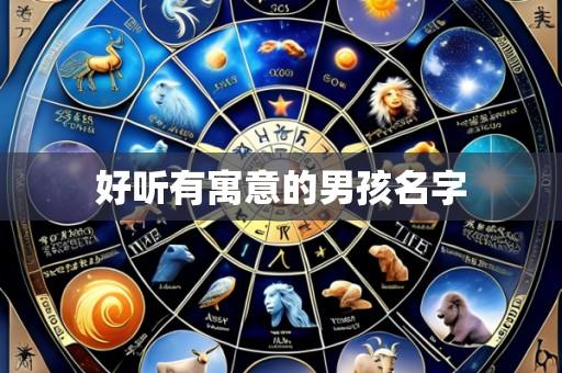 好听有寓意的男孩名字