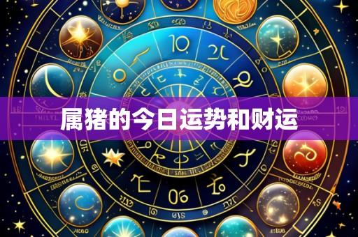 属猪的今日运势和财运
