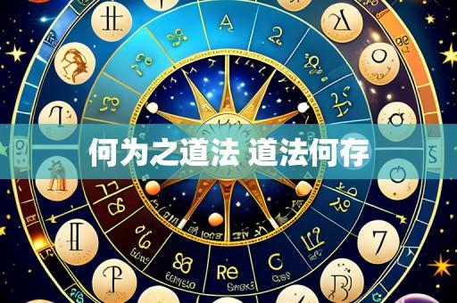 何为之道法 道法何存