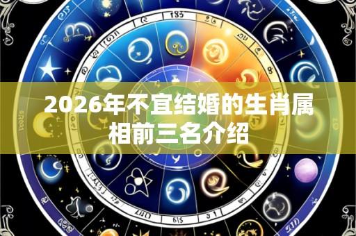2026年不宜结婚的生肖属相前三名介绍