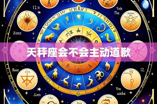 天秤座会不会主动道歉