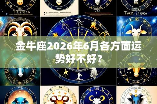 金牛座2026年6月各方面运势好不好?