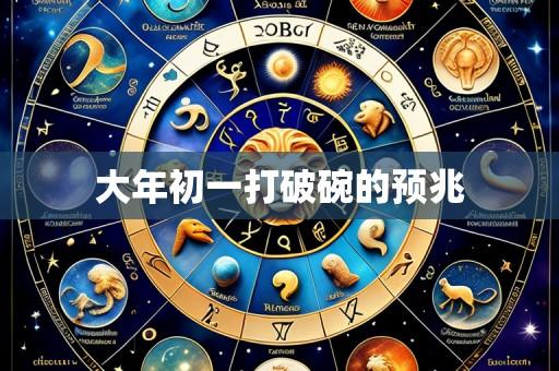 大年初一打破碗的预兆