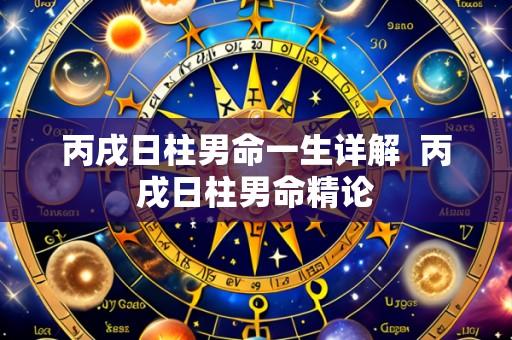 丙戌日柱男命一生详解 丙戌日柱男命精论