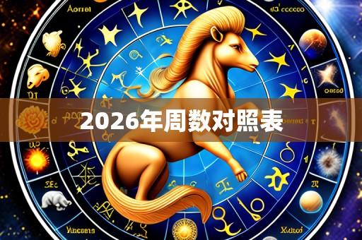 2026年周数对照表