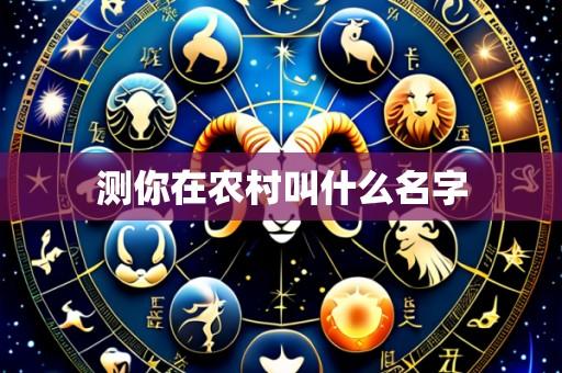 测你在农村叫什么名字