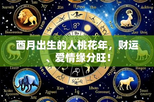 酉月出生的人桃花年,财运、爱情缘分旺!