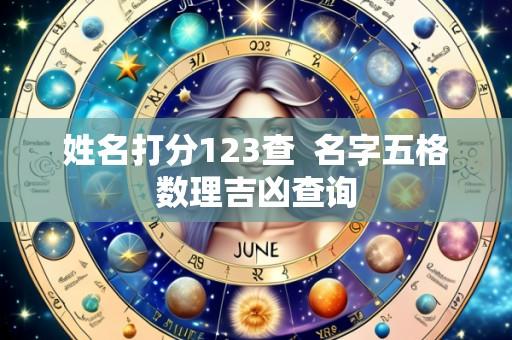 姓名打分123查 名字五格数理吉凶查询