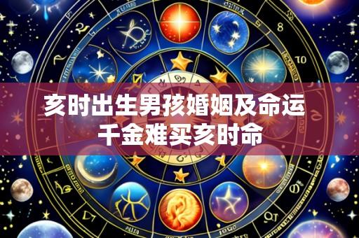 亥时出生男孩婚姻及命运 千金难买亥时命