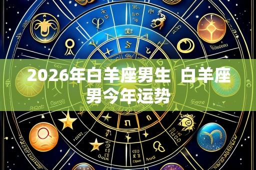 2026年白羊座男生  白羊座男今年运势