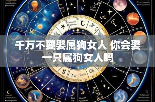 千万不要娶属狗女人 你会娶一只属狗女人吗