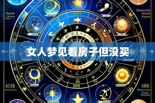 女人梦见看房子但没买