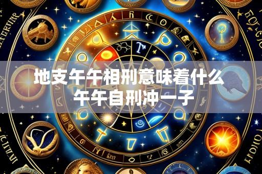 地支午午相刑意味着什么  午午自刑冲一子