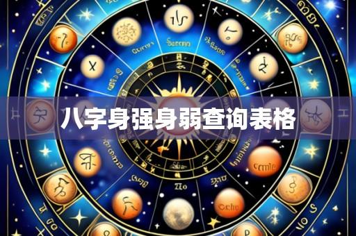 八字身强身弱查询表格