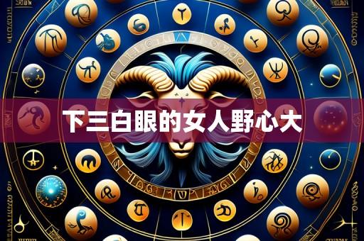 下三白眼的女人野心大