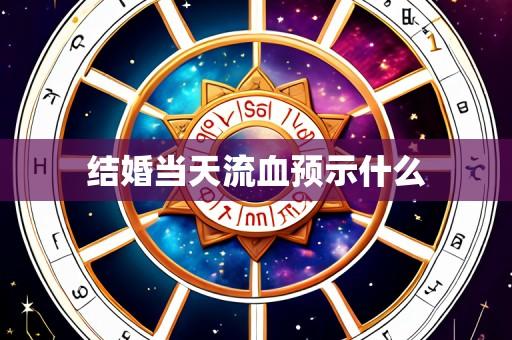 结婚当天流血预示什么