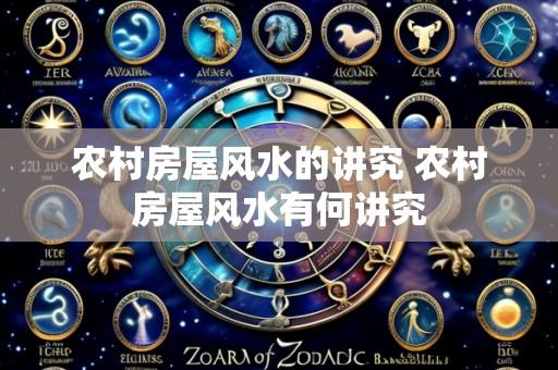 农村房屋风水的讲究 农村房屋风水有何讲究