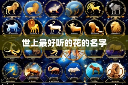 世上最好听的花的名字