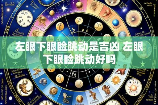 左眼下眼睑跳动是吉凶 左眼下眼睑跳动好吗