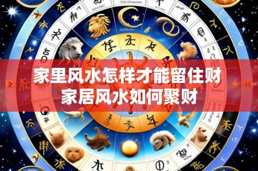 家里风水怎样才能留住财 家居风水如何聚财