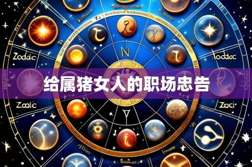 给属猪女人的职场忠告
