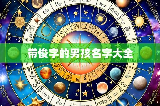 带俊字的男孩名字大全