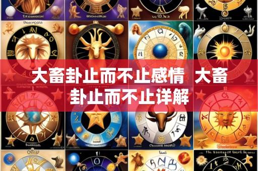 大畜卦止而不止感情 大畜卦止而不止详解