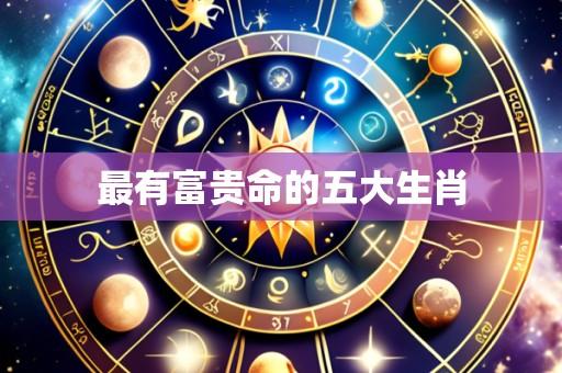 最有富贵命的五大生肖