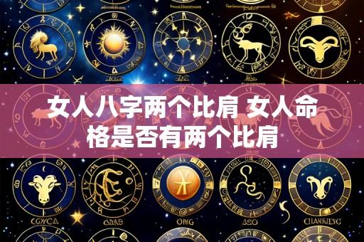 女人八字两个比肩 女人命格是否有两个比肩