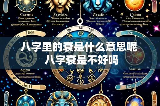 八字里的衰是什么意思呢  八字衰是不好吗