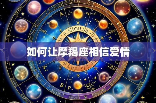 如何让摩羯座相信爱情