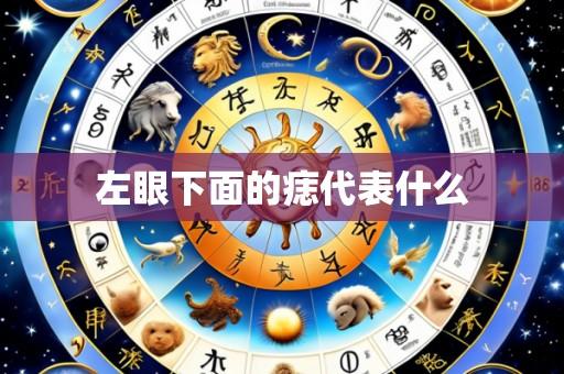 左眼下面的痣代表什么