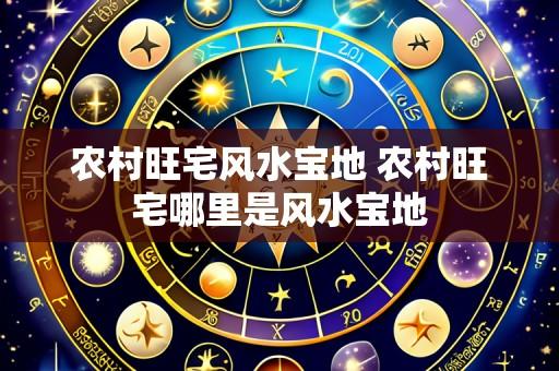 农村旺宅风水宝地 农村旺宅哪里是风水宝地