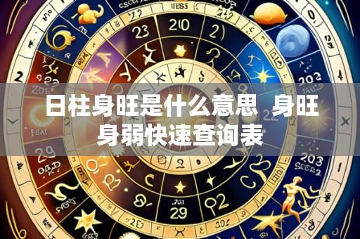 日柱身旺是什么意思 身旺身弱快速查询表