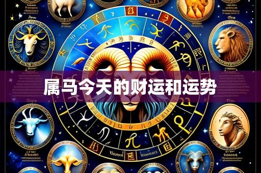 属马今天的财运和运势