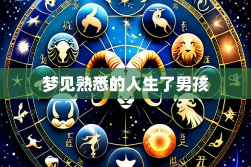 梦见熟悉的人生了男孩