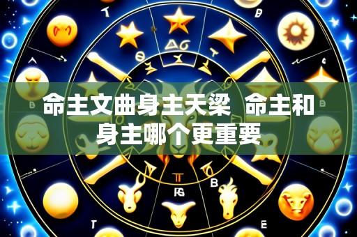 命主文曲身主天梁  命主和身主哪个更重要