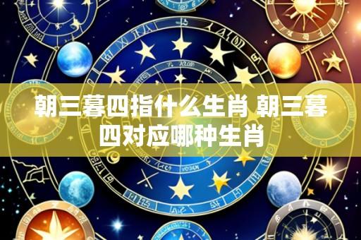 朝三暮四指什么生肖 朝三暮四对应哪种生肖