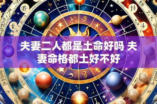 夫妻二人都是土命好吗 夫妻命格都土好不好