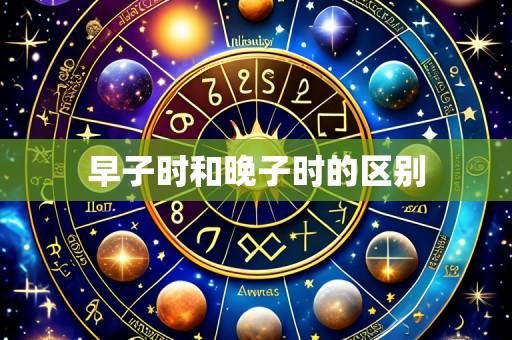 早子时和晚子时的区别